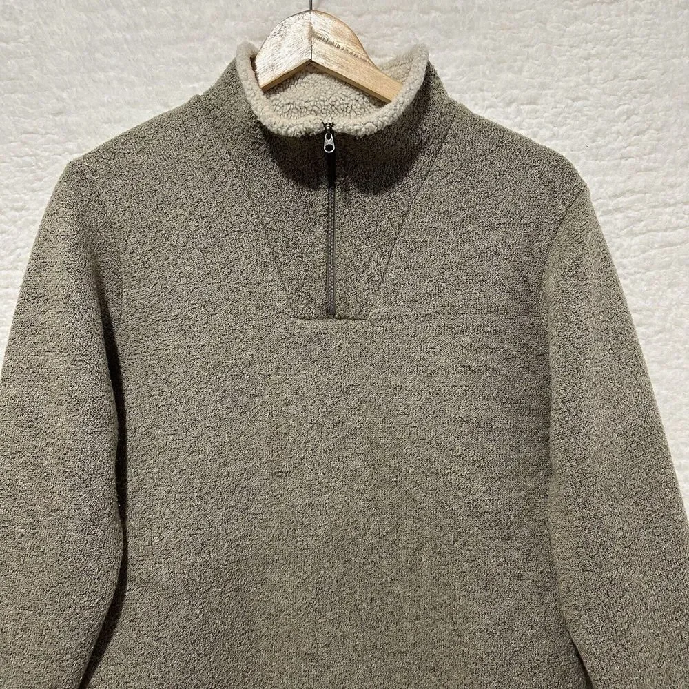 KUHL Women's Beige/Tan‎ 1/4 Zip Pullover ALFPACA FLEECE Sweater Long Sleeve Sz M